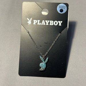 Playboy blue bunny chain necklace